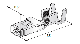 MAXI WP F800 with Clip; cable diameter: 4-6mm²; Material: CuZn-Sn