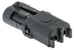 2 Way Black Weather Pack Shroud Sealed Male Connector, Max Current 20 amps