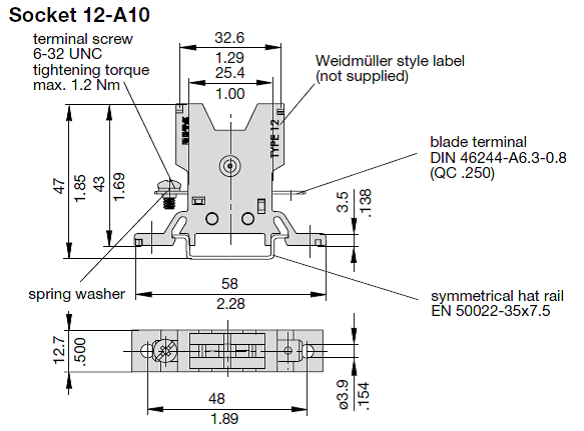 Fuse holder for ETA automatic circuit breaker series 1170-21 - 6-pol. 