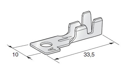 Ring cable lug MIDI L33M5 POL.C - cable cross-section: 6-8mm² - spool ware 
