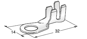 Ring cable lug GND FLY - M6 - Cable cross section: 1-2.5mm² - Material: CuZn-Sn 
