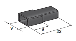 Connector housing FEMALE 6.3 cover black 