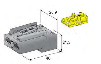 2-Way Power Connectors - Female housing polarized - Color: green 