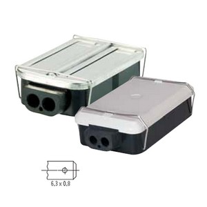 Plastic housing with plastic cover and clip lock 