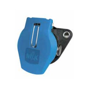 Trailer plug 24 V, 15-pin, ABS/EBS, parking socket for plug, to ISO 12 098 / ISO 7638, with blue cover