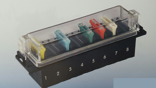 Fuse box 8-pin sw complete w. cover