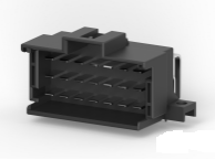 Connector JPT 3-row - 21-pol. - 90 ° angled - solderable - color: black 