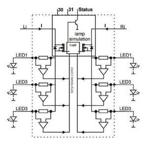 Lighting module - tab: optional - 6 outputs - 2 inputs