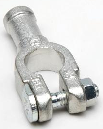 Battery clamp (-) - crimp barrel M6 - 10mm² 