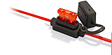 h133 Flachsicherungshalter normOTO Gehäuse: PP 2.5mm² rote Leitung  1-pol. mit Deckel