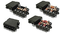 Fuse holder midiOTO holder combination midiOTO 4x + megaOTO 1x 