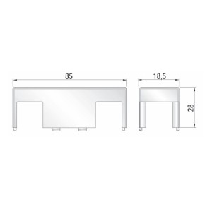 Deckel transparent zu Sicherungshalter Streifensicherung 80V (HMG1.K)