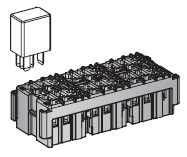 Relay socket module Micro 6-fold without secondarylock 