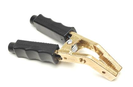 Batteriezangenklemme Messing (+) bis 95mm² mit schwarzen Kunststoffgriff