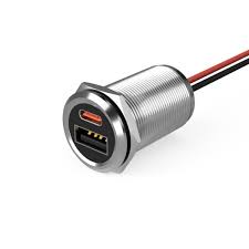 Double USB socket (Type A + Type C) 12-28V / 45W - with 50 cm cable
