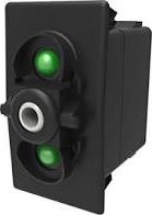Carling Switch Contura 24V - ON-NONE-(ON) - LED 1 Green SB - LED 2 Amber - without Rocker - 10-pin basis W/Barriers