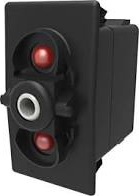 Sealed Rocker Switch Contura ON-NONE-ON - 2x LED (SB-Green+SB-Red) - No Actuator