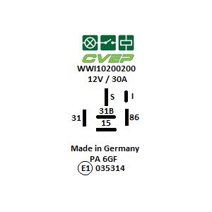 Wish-Wash-Intervallrelay 12V/10A 5sec./4sec. - bracket optional