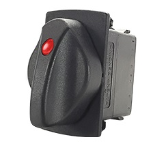 Carling switch ON-ON-ON - TV series - 24V - LED 1/2/3 white independent - Lens clear - Button black - Double seal