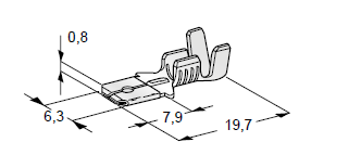 [1101412] Flat receptacle M630 - cable cross-section: 1-2.5mm² - material: CuZn-Sn 