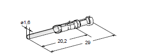 [1107960] PIN TERMINAL L29 M1.6 - Cable cross-section: 0.5-1mm² - Material: CuSn-Sn 