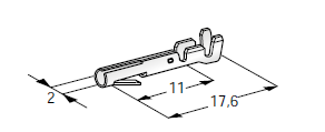 [1201160] PIN TERMINAL L17 F2 - Cable cross section: 0.5-1mm² - Material: CuZn-Sn 