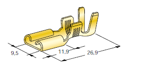[1301420] Flat receptacle F950 - cable cross-section: 3-6mm² - material: CuZn 