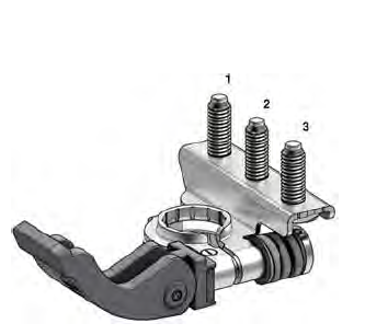 [1507601] Battery clamp (-) with 3 stud bolts M6-M6-M6 