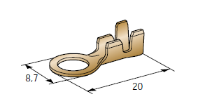 [1602981] Ring cable lug - M6 