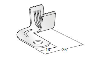 [1604300] Ring cable lug CBA FL 90 - M6 - Cable cross section: 25-42mm² - Material: CuZn-Sn 