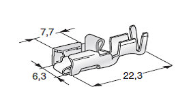 [160759-4] FASTON ANTISF F630; Cable cross section: 0.5-1.5; Material: CuSn-Sn