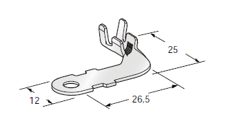 [1608415] Ring cable lug X70 FL90 - Hole: M5 - Cable cross section: 4-7mm² - Material: CuZn-Sn 
