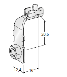 [1608420] Ring cable lug NUT G90 SH - Hole: M5 - Cable cross section: 2.5-5mm² - Material: CuZn-Sn 