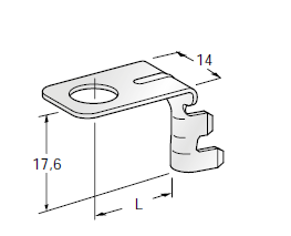 [1608500] Ring cable lug PTC G90 - Hole: M8 - Cable cross section: 2.5-4mm² - Material: Cu-Sn 