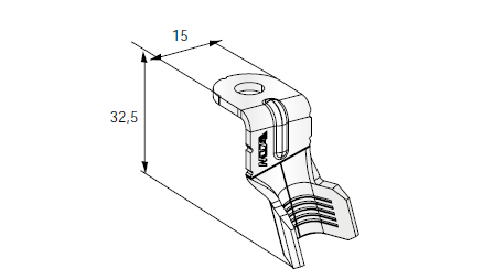 [1608520] Ring cable lug FL15 G90 - Hole: M6 - Cable cross section: 25-35mm² - Material: Cu-Sn 