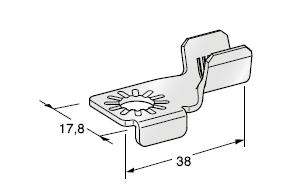 [1608800] Ring cable lug W84 - M8 - cable cross section: 10-25mm² - material: CuZn-Sn 