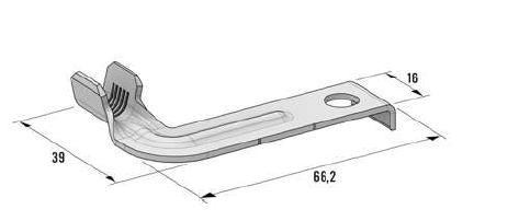 [1609200] Ring cable lug CBA J81 L4 - M8 - Cable cross section: 10-20mm² - Material: Cu-Sn 