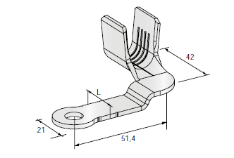 [1609920] Ring cable lug D21 - Hole: M8 - Cable cross section: 14-41mm² - Material: CuZn-Sn 