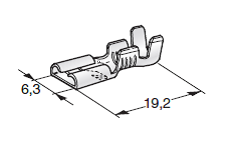 [1701651] FASTON F630 with notch; Cable cross section: 2.5-6mm; Material: CuZn-Sn 