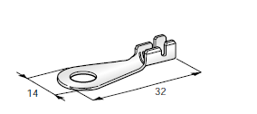 [1706700] Ring cable lug GND - M6 - Cable cross section: 4-6mm² - Material: CuZn-Sn 