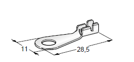 [1706740] Ring cable lug GND - M5 - Cable cross section: 0.5-1.5mm² - Material: CuZn-Sn 