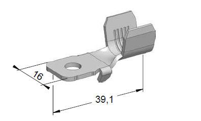 [1706975] Ring cable lug SQR C MY03 - Hole: M6 - Cable cross section: 10-25mm² - Material: CuZn-Sn 