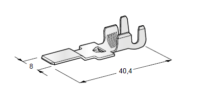 [1707710] Flat receptacle WP M800 - coil - cable cross-section: 6-8mm² - material: Cu-Sn 