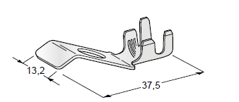 [1708150] Ring cable lug GND - M8 - Cable cross section: 2.5-4mm² - Material: CuZn-Sn 
