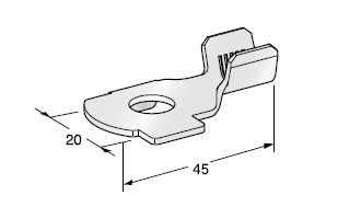 [1708185] Ring cable lug SQR C DX - Hole: M10 - Cable cross section: 10-20mm² - Material: CuZn-Sn 