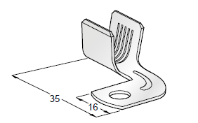 [1708325] Ring cable lug CBA SX FL90 - M6 - Cable cross section: 20-40mm² - Material: CuZn-Sn 