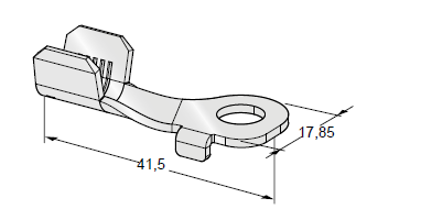 [1708360] Ring cable lug STARTER L41 - Hole: M8 - Cable cross section: 10-20mm² - Material: CuZn-Sn 