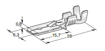 [1901665] FASTON M630 with notch; Cable cross-section: 1-2.5; Material: CuZn 