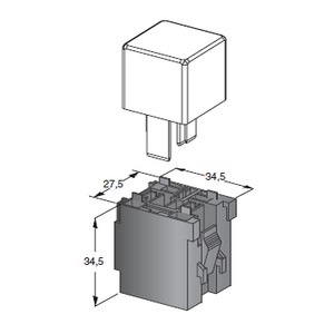 [4510245.1] Mini relay socket - Material: PA - Color: black 