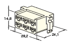 [4510260] MULTIPLE 6.3 FEMALE holder white 6-pol. 